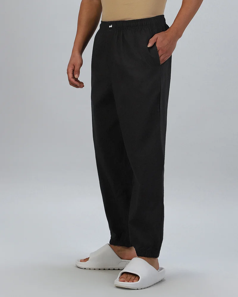 bewakoof Men's Black Pyjamas